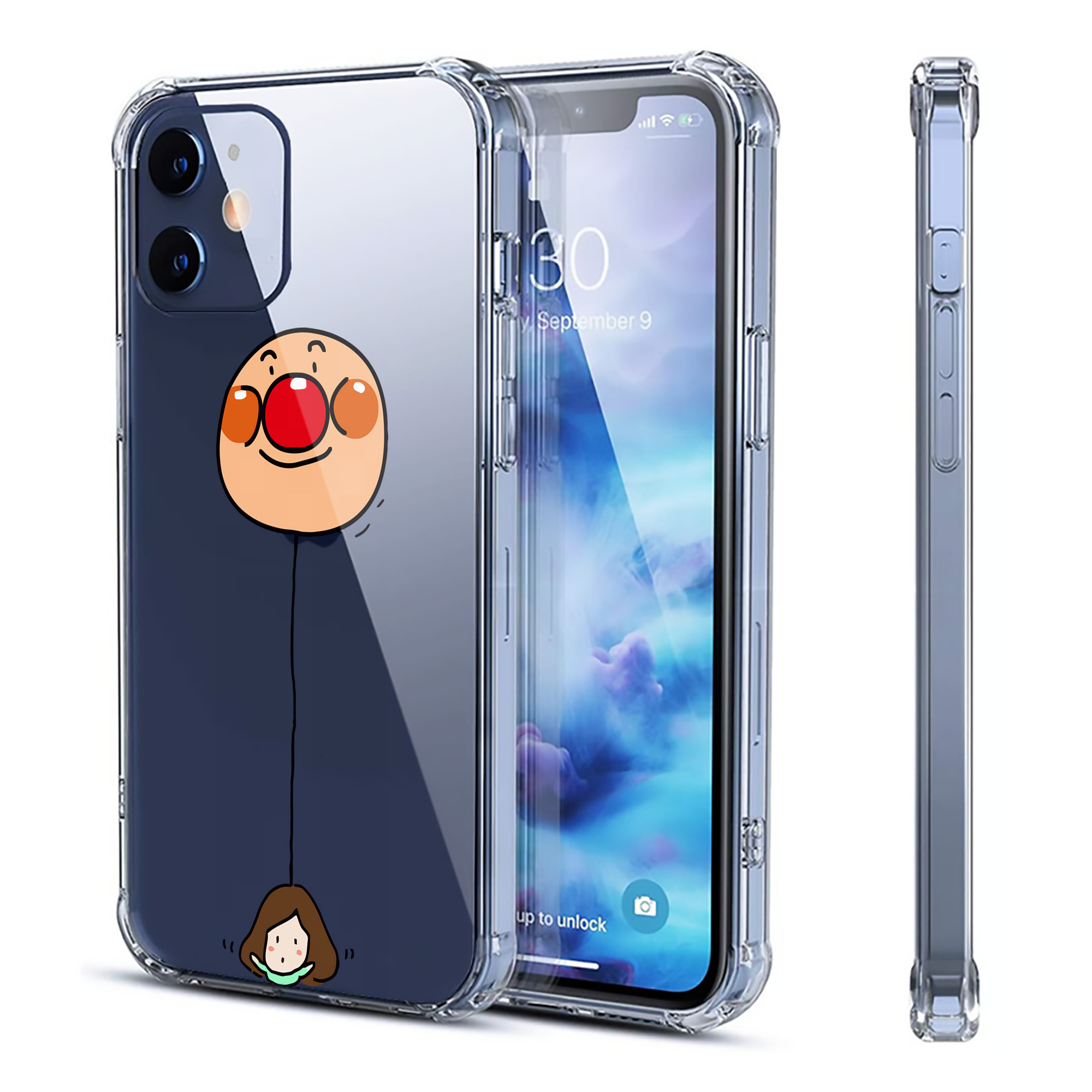 （画像用） アンパンマン Anpanman 【iPhone 12シリーズ対応】透明スマホケース（クリアソフトケース）